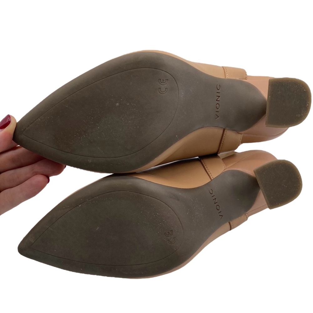 Vionic Womens Shoes Adalena Pumps Sz 6.5 Tan Leather Point Toe Cushioned Comfort - Picture 9 of 10